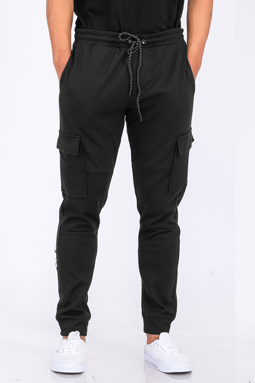 Cotton Blend Cargo Joggers