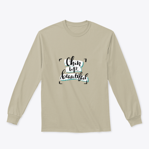 Chin Up, Beautiful Inspirational Design T-Shirt copy_by_System